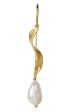 Stine A - Long Twisted With Baroque Pearl Earring Goldenen - 1271-02-S Discount