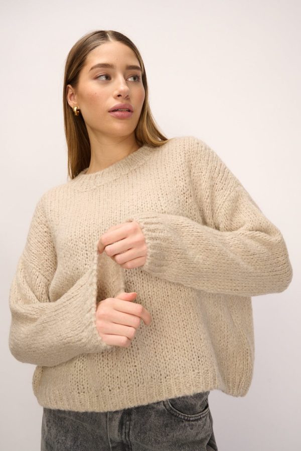 Noella - Renn Knit Sweater - 021 Sand For Sale