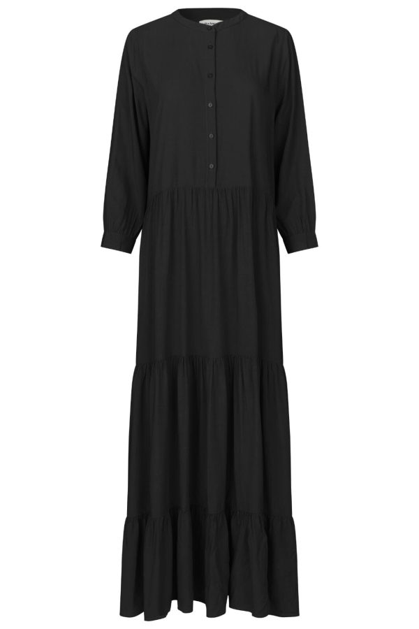 Lollys Laundry - Neell Maxi Dress Ls - 99 Black For Cheap