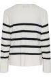 Pieces - Pcsia Ls Knit - 4394796 White Black Fashion