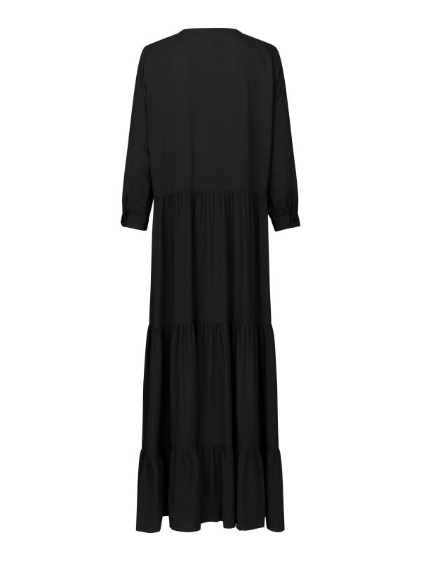 Lollys Laundry - Neell Maxi Dress Ls - 99 Black For Cheap