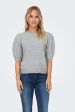 Forudbestilling - Only - Onlrica Life 2 4 Pullover Knt - 4602264 Light Grey Melange Discount