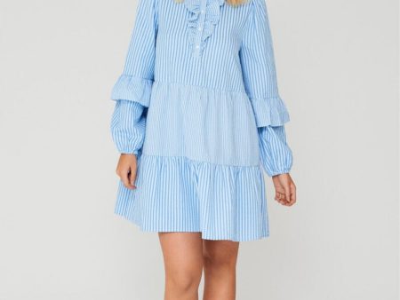 A-View - Karin Dress - 112 Blue White Stribe Discount