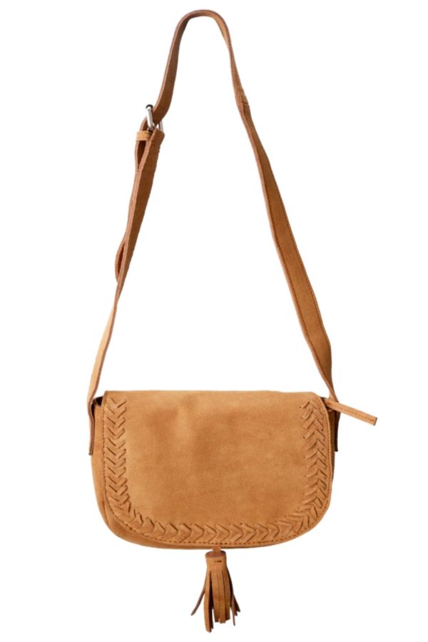 Black Colour - Bcedith Suede Crossover Bag - Camel Online Sale