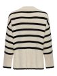 Only - Onlhella Ls Loose Striped O-Neck Cc Knt - 4377606 Birch Black Online