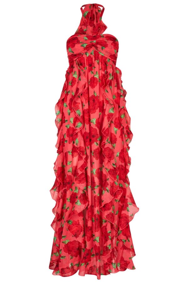 Cras - Valentinacras Dress - 8019 Coral Roses Online now