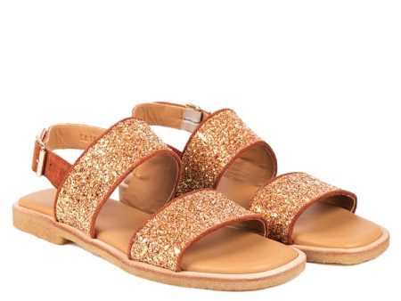 Angulus - Glitter sandal - 2857 2752 Terracotta Mandarin Cheap