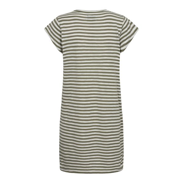 Liberte - Ulla-Stripe-Tshirt-Dress - Army White Stripe Online