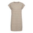 Liberte - Ulla-Stripe-Tshirt-Dress - Light Brown White Stripe Online