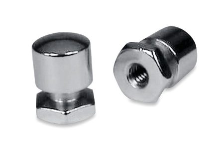 Mustang Solo Mounting Nuts (Pair) - Chrome Supply