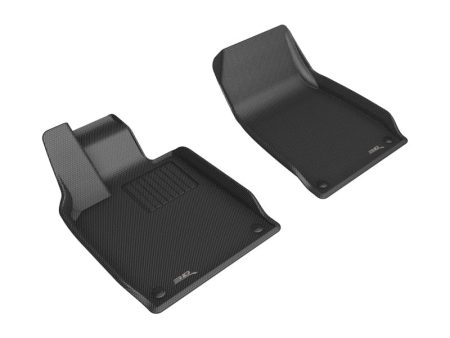 3D MAXpider 20-23 Porsche Taycan (9J1) Kagu Front Floor Mat - Black Discount