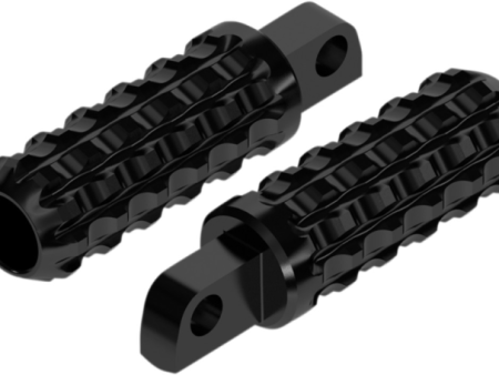 Roland Sands Design Foot Pegs Billet Traction - Black Ano For Cheap