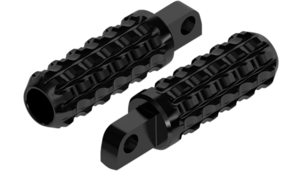 Roland Sands Design Foot Pegs Billet Traction - Black Ano For Cheap