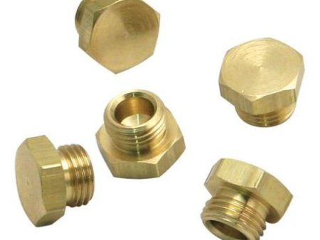 S&S Cycle Bowl Plug Threaded Brass - 5 Pack Online Sale