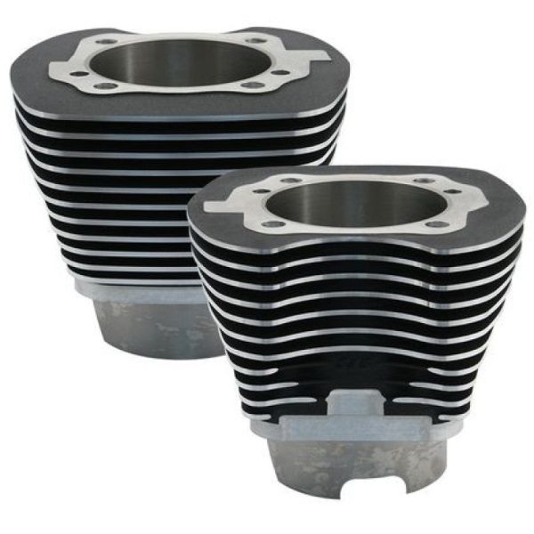 S&S Cycle 2007+ BT 4-1 8in Bore 5.004in Cylinder Set - Wrinkle Black Online now