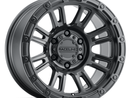 Raceline 956B Compass 17x9in   8x165.1 BP   -12mm Offset   125.2mm Bore - Satin Black Wheel on Sale