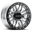 Raceline A91MA Ryno 15x7in 4x156 BP 10mm Offset 132.5mm Bore - Machined & Black Ring Beadlock Wheel on Sale