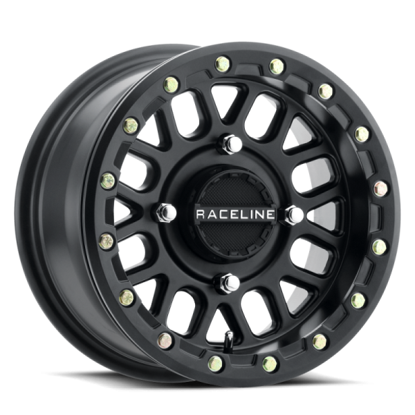 Raceline A92B Podium 14x7in   4x137 BP   10mm Offset   110.18mm Bore - Satin Black Beadlock Wheel Discount