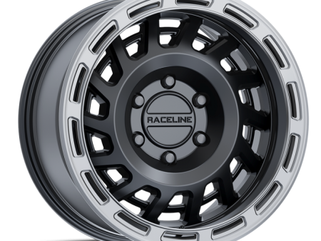 Raceline 957BS Halo 18x9in   5x150 BP   18mm Offset   110.3mm Bore - Black & Silver Lip Wheel For Cheap