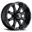 Raceline 991B Assault 17x9in   8x165.1 BP   18mm Offset   125.2mm Bore - Satin Black Wheel Online Sale