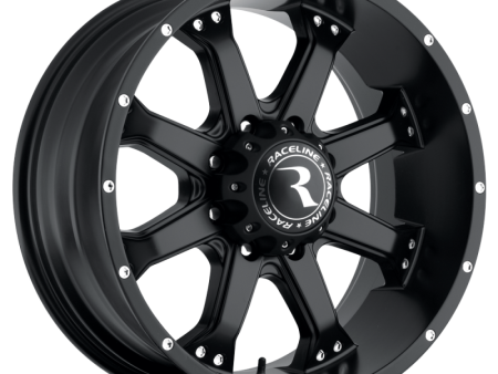 Raceline 991B Assault 17x9in   8x165.1 BP   18mm Offset   125.2mm Bore - Satin Black Wheel Online Sale