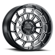 Raceline 955M Warp 22x12in   6x139.7 BP   -44mm Offset   106.1mm Bore - Satin Black & Milled Wheel For Sale