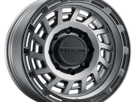 Raceline 957GB Halo 18x9in   8x180 BP   18mm Offset   130.81mm Bore - Gunmetal & Black Lip Wheel Hot on Sale