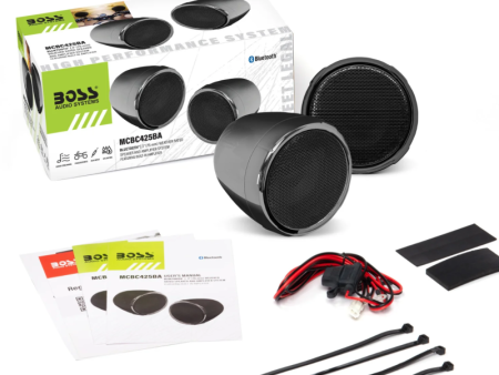 Boss Audio Systems Motorcycle Bluetooth Amplified 3in Speakers For Sale