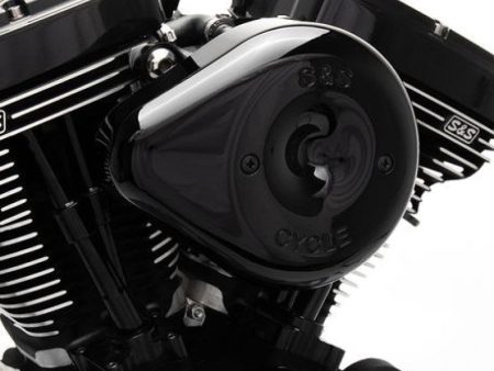 S&S Cycle 08-17 Touring 16-17 Softails Models Stealth Air Cleaner Kit w  Black Teardrop Cover Sale