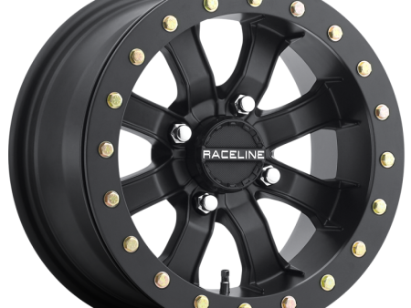 Raceline A71B Mamba 14x7in   4x137 BP   10mm Offset   110.18mm Bore - Satin Black Beadlock Wheel Supply