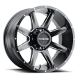 Raceline 954M Stryker 17x9in   8x170 BP   -12mm Offset   125.2mm Bore - Satin Black & Milled Wheel Online