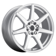 Raceline 131S Evo 17x7.5in   5x105 5x115 BP   40mm Offset   72.62mm Bore - Silver & Machined Wheel on Sale