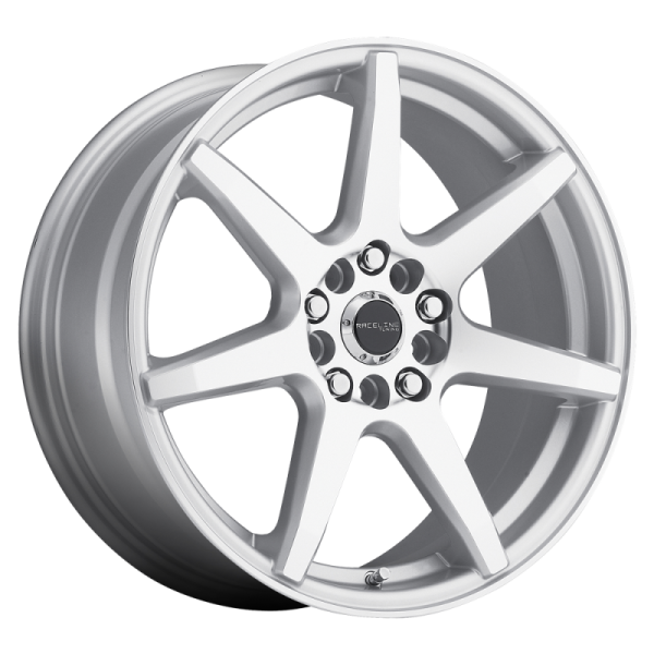 Raceline 131S Evo 17x7.5in   5x105 5x115 BP   40mm Offset   72.62mm Bore - Silver & Machined Wheel on Sale