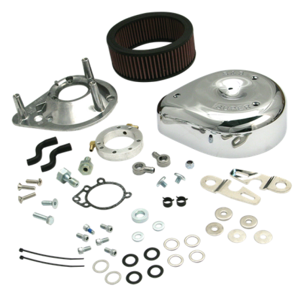 S&S Cycle 91-06 Carbureted XL Sportster Models Teardrop Air Cleaner Kit - Chrome For Discount