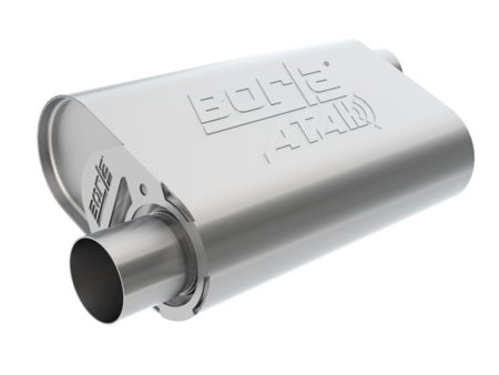 Borla CrateMuffler Stock SBF 289 302 (Exc. Coyote) ATAK 2.25in Inlet Outlet Oval Muffler Fashion