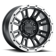 Raceline 956BS Compass 17x9in   6x135 BP   -12mm Offset   87.1mm Bore - Black & Silver Lip Wheel Fashion