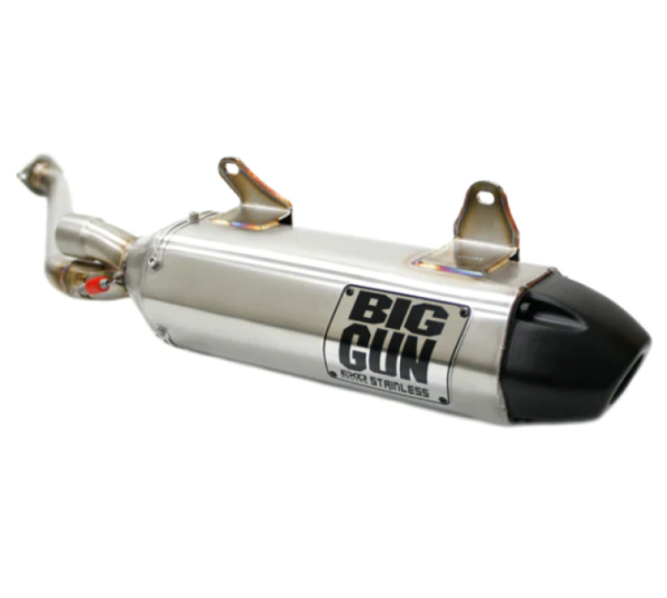 Big Gun 06-12 Kawasaki BRUTE FORCE 650 IRS EXO Stainless Slip On Exhaust For Sale