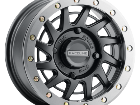 Raceline A12BG Squad 15x7in 4x156 BP 10mm Offset 132.5mm Bore - Black & Gunmetal Ring Beadlock Wheel Hot on Sale