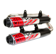 Big Gun 11-14 Polaris RZR XP 900 RZR XP 4 900 EVO U Series Dual Full Syst Exhaust For Sale