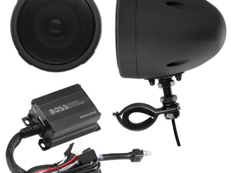 Boss Audio Systems Motorcycle Speaker Amplifier  Bluetooth  3in Speakers Pair- Black Discount