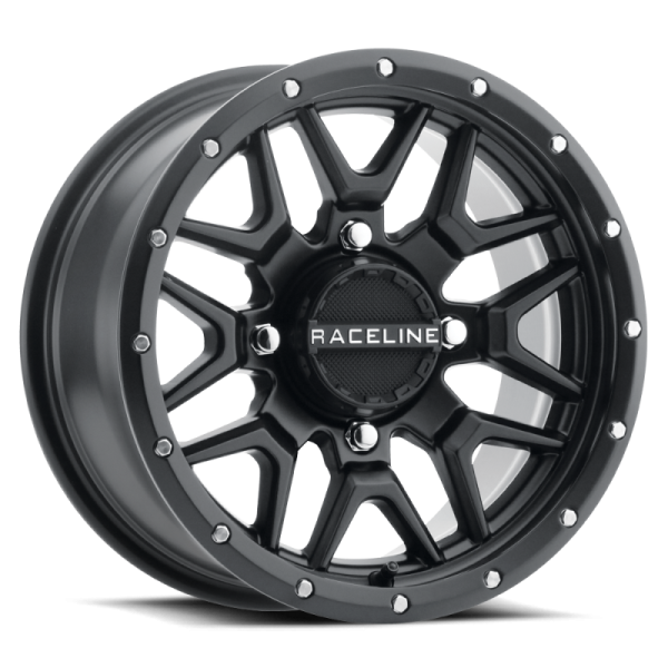 Raceline A94B Krank 14x7in   4x156 BP   10mm Offset   132.5mm Bore - Satin Black Wheel Fashion