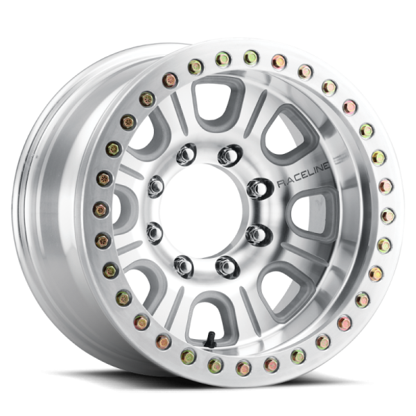 Raceline RT233 Monster 17x9.5in   5x127 BP   -19mm Offset   83.82mm Bore - Machined Beadlock Wheel For Discount