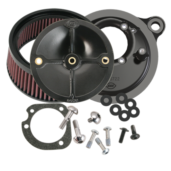 S&S Cycle 99-06 BT Model w  Stock CV Carb 07-10 Softail CVO Models Stealth Air Cleaner Kit w o Cover For Sale