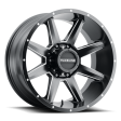 Raceline 954M Stryker 17x8.5in   8x165.1 BP   0mm Offset   125.2mm Bore - Satin Black & Milled Wheel on Sale