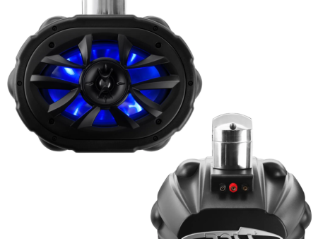 Boss Audio Systems 6 x 9In ATV UTV Marine Waketower Stereo Speakers - RGB Illumination Cheap