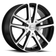 Raceline 145M Encore 16x7in   4x100 4x114.3 BP   40mm Offset   72.62mm Bore - Black & Machined Wheel Discount