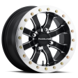 Raceline A71 Mamba 14x7in 4x156 BP 5mm Offset 132.5mm Bore - Black & Machined Ring Beadlock Wheel Discount