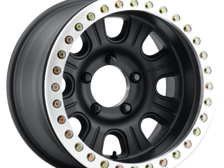 Raceline RT231 Monster 17x8.5in 5x127 BP 0mm Offset 83.82mm Bore - Black & MACH. Ring Beadlock Wheel Online