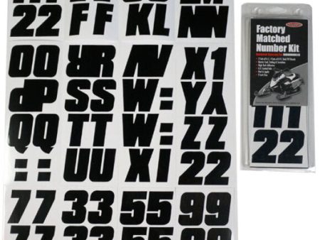 Hardline Snowmobile Lettering Registration Kit 2 in. - 500 Solid Black  Online